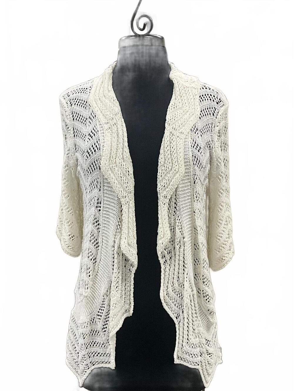 Lauren Michelle Angel Cut Crochet Cardigan